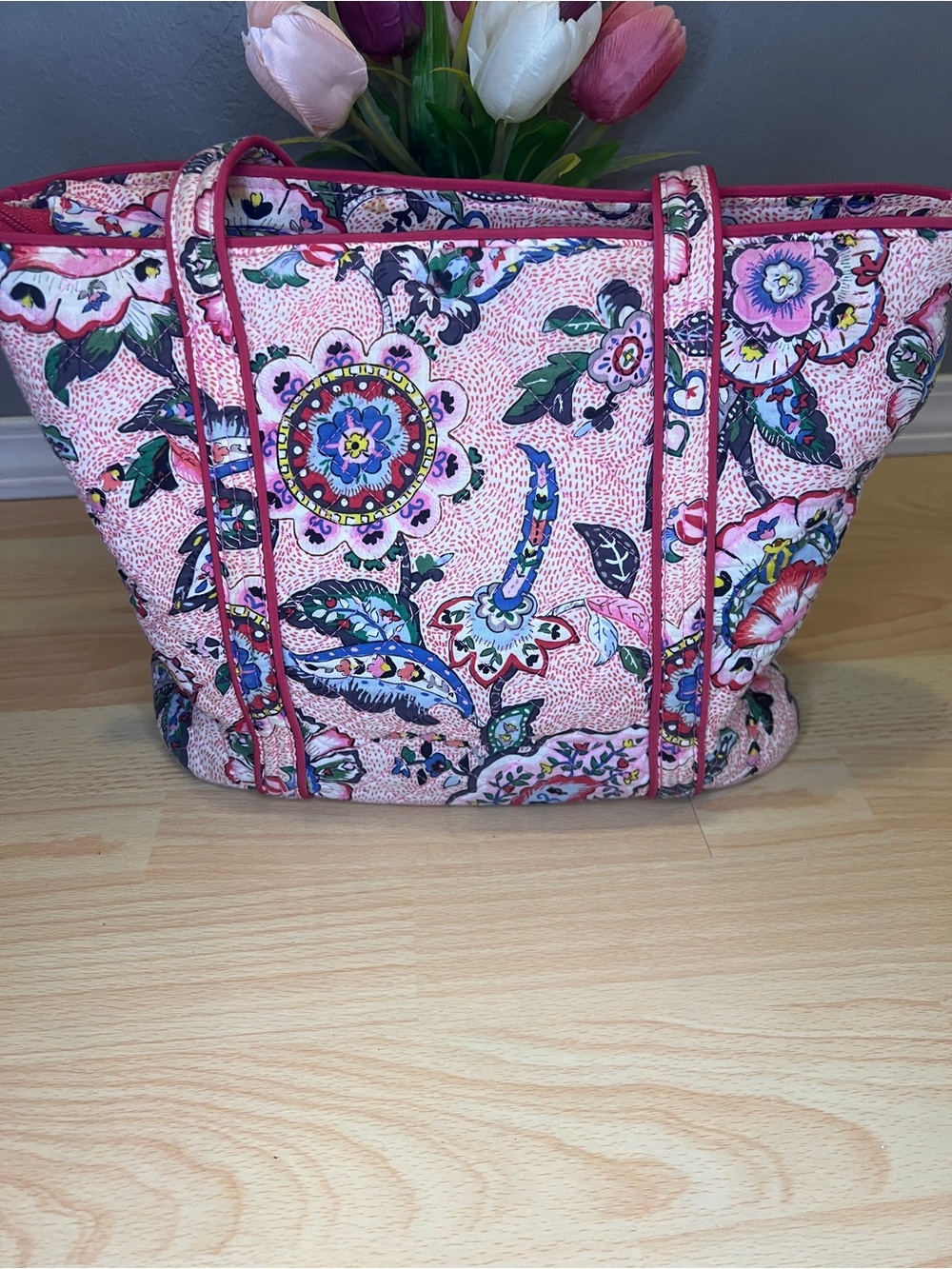 Vera Bradley Pink Tote - Picture 3 of 14